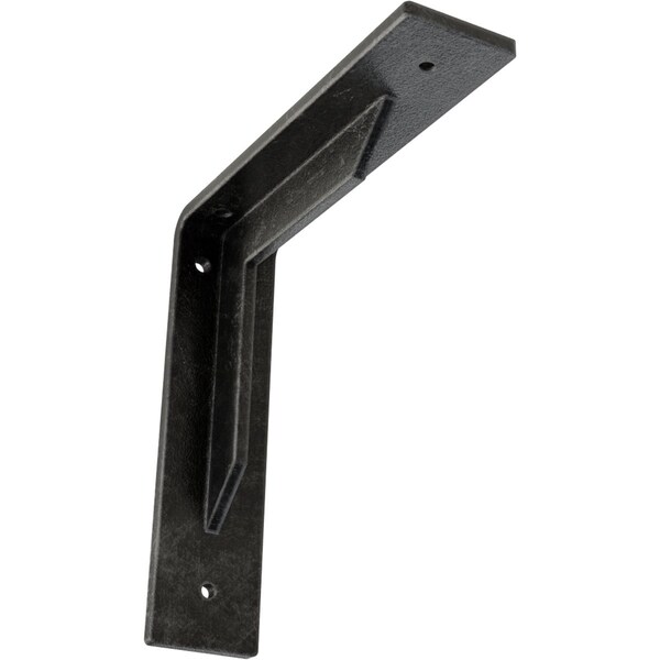 Ekena Millwork Stockport Steel Bracket, Antiqued Silver 2"W x 8"D x 8"H BKTM02X08X08STASV - main